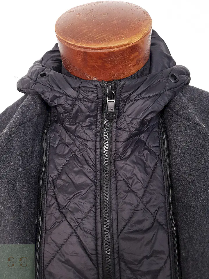 Abrigo Q/S Designed Marinero con Gorro Desmontable Plomo - Talla S 4