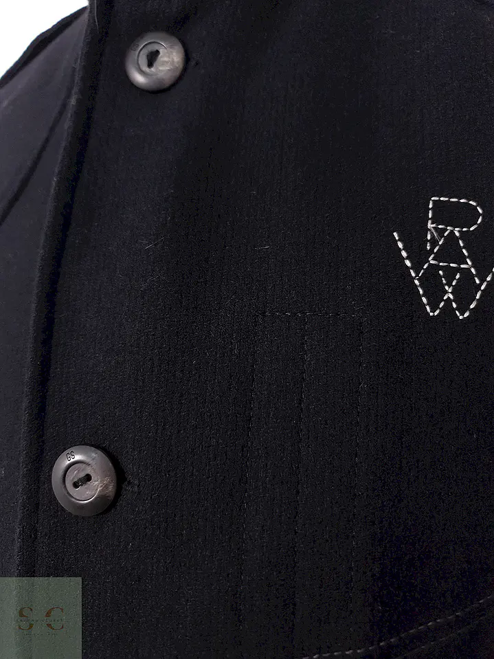 Abrigo G Raw Star Negro Lana - Talla M 4