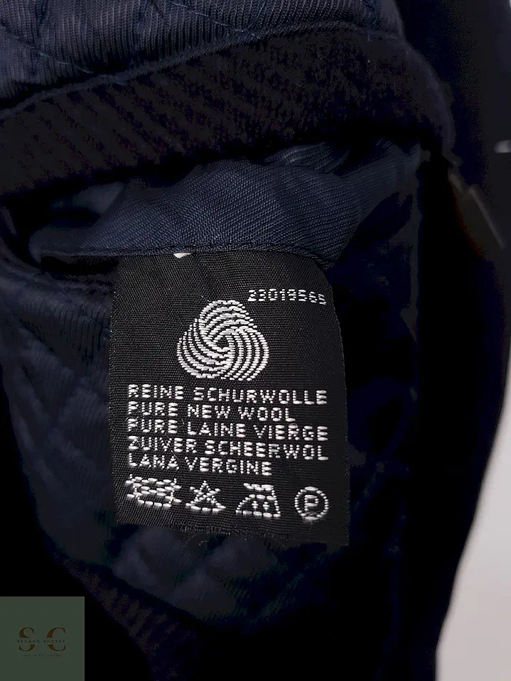 Abrigo Odermark Cruzado Azul Marino 100% Lana Virgen - Talla XXL 7