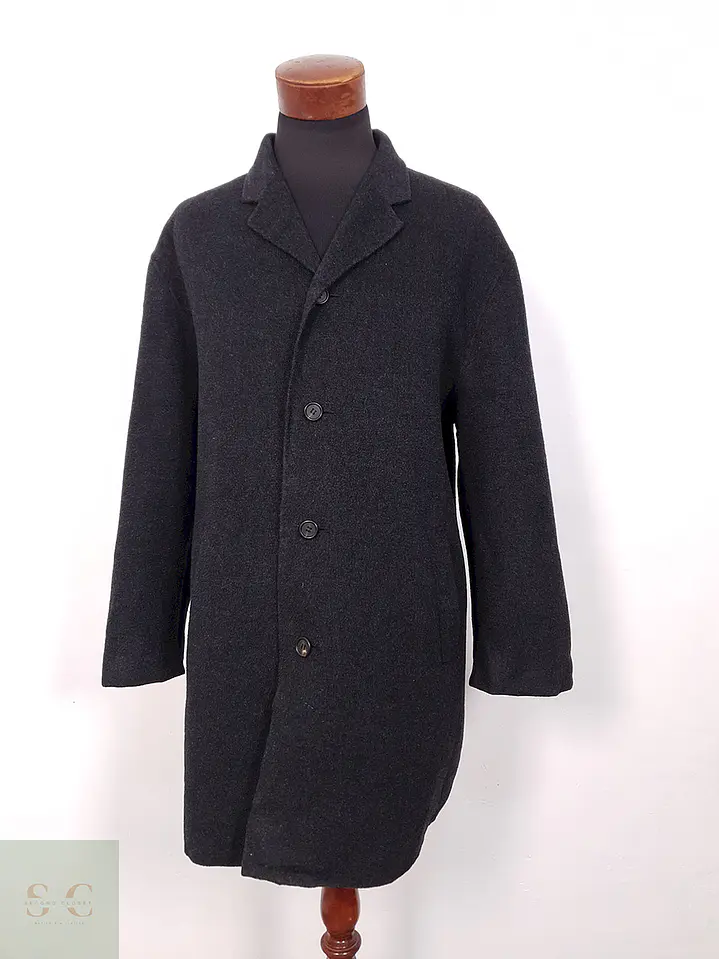 Abrigo Cortefiel Clásico Plomo Oscuro 90% Lana - Talla XL 1
