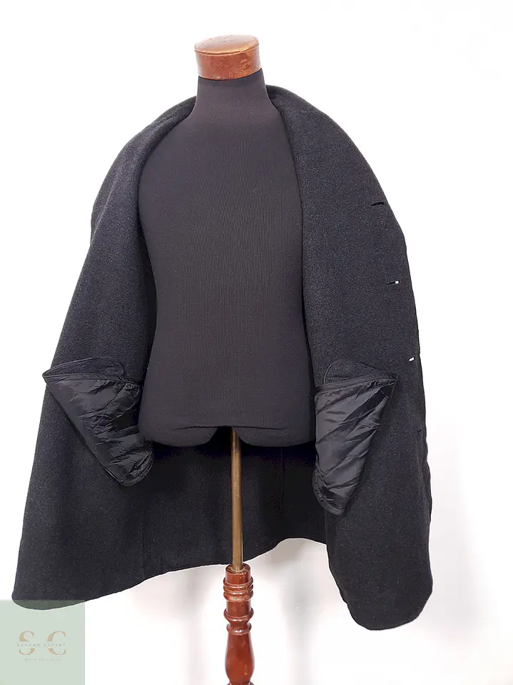 Abrigo Cortefiel Clásico Plomo Oscuro 90% Lana - Talla XL 2