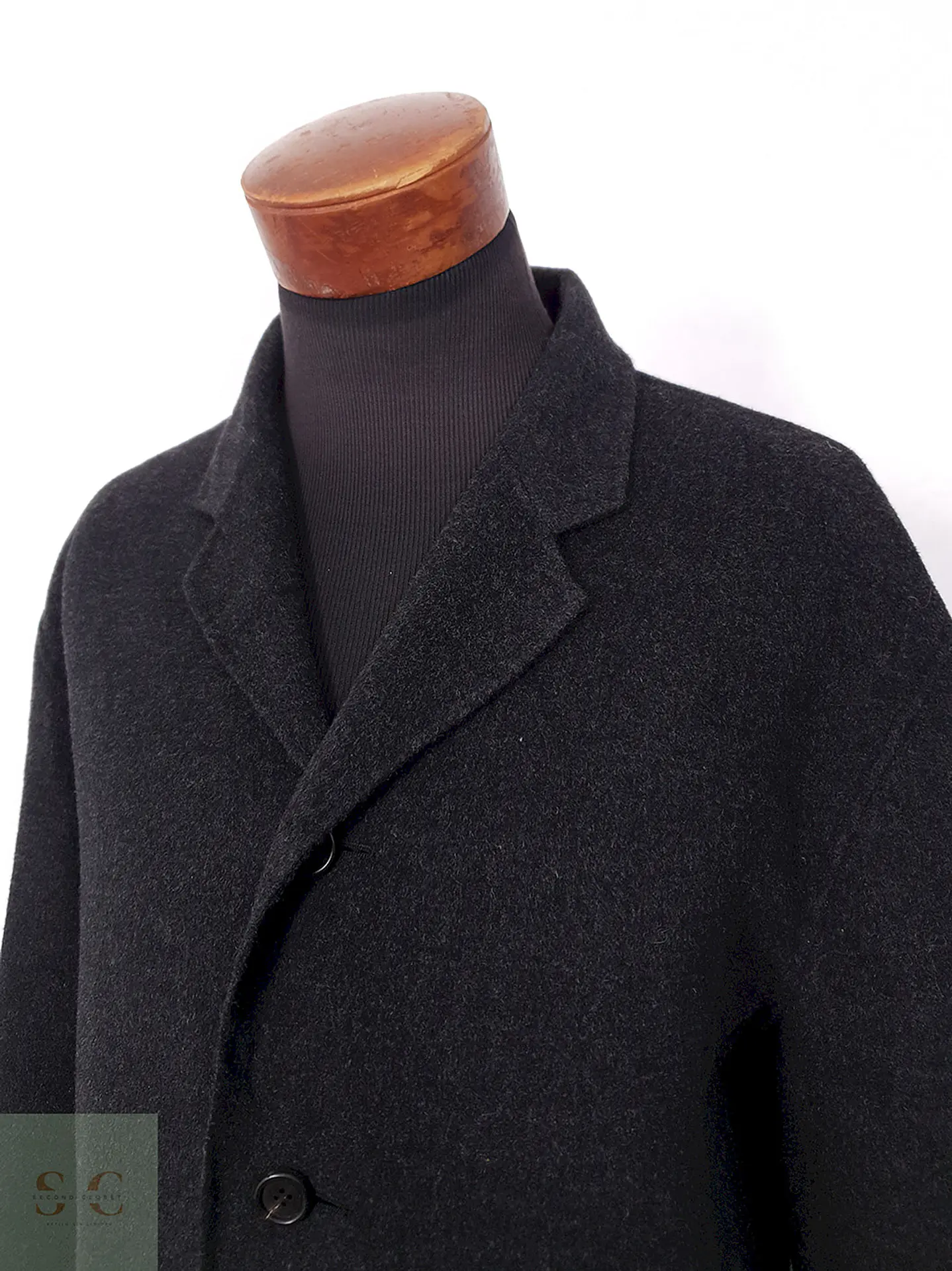 Abrigo Cortefiel Clásico Plomo Oscuro 90% Lana - Talla XL 5