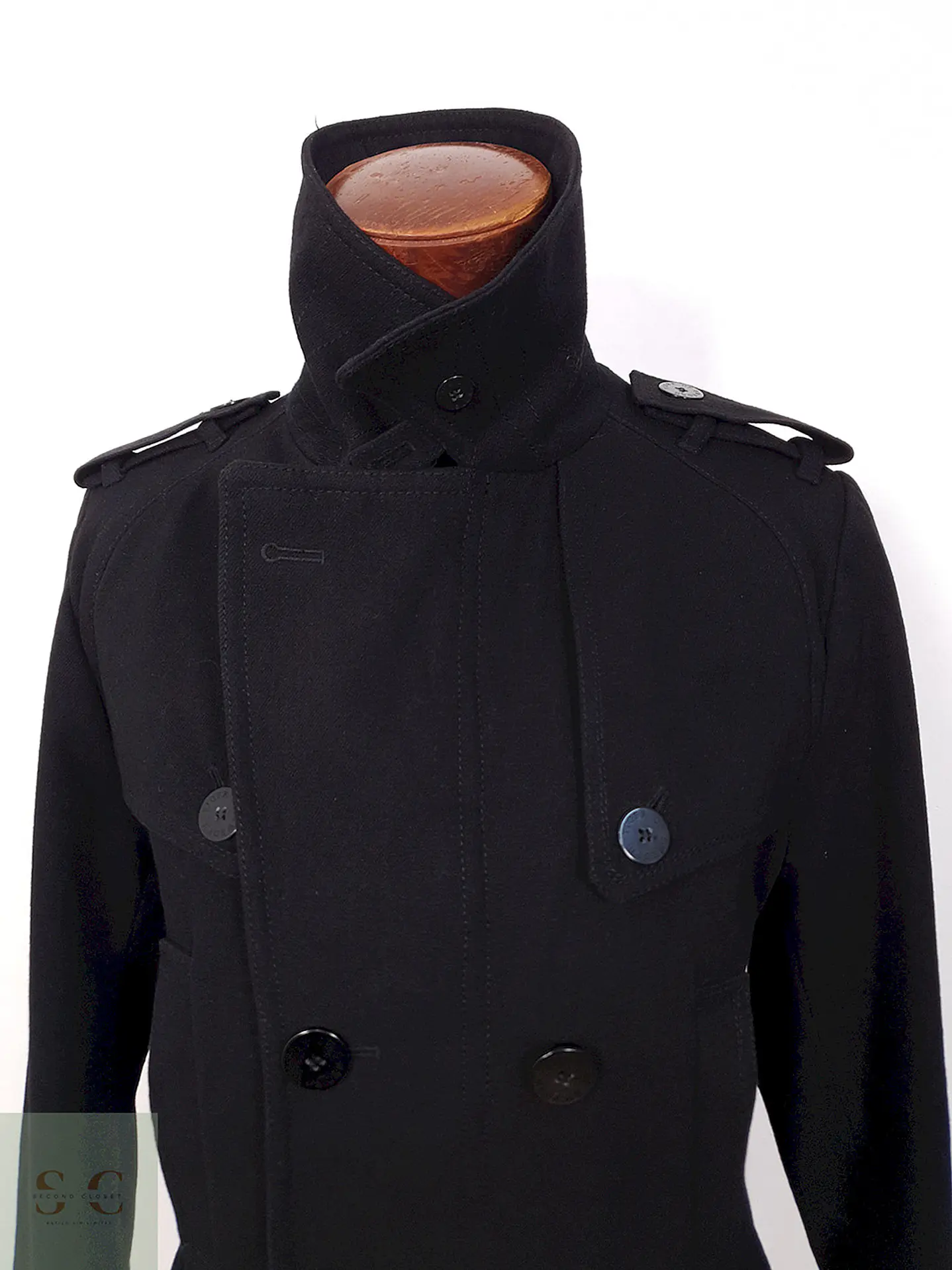 Abrigo Tiger of Sweden Militar Negro - Talla S 2