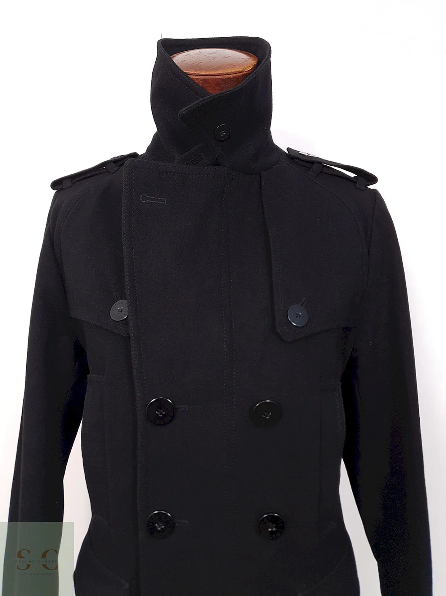 Abrigo Tiger of Sweden Militar Negro - Talla S 7