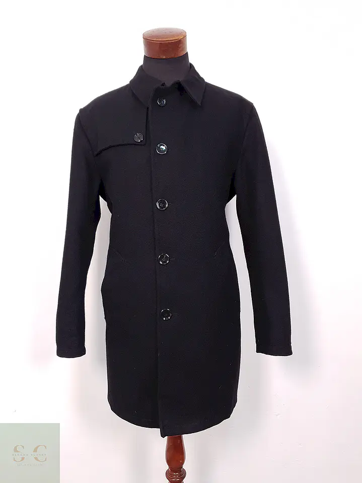Abrigo Bugatti Clásico Negro Lana - Talla M 2