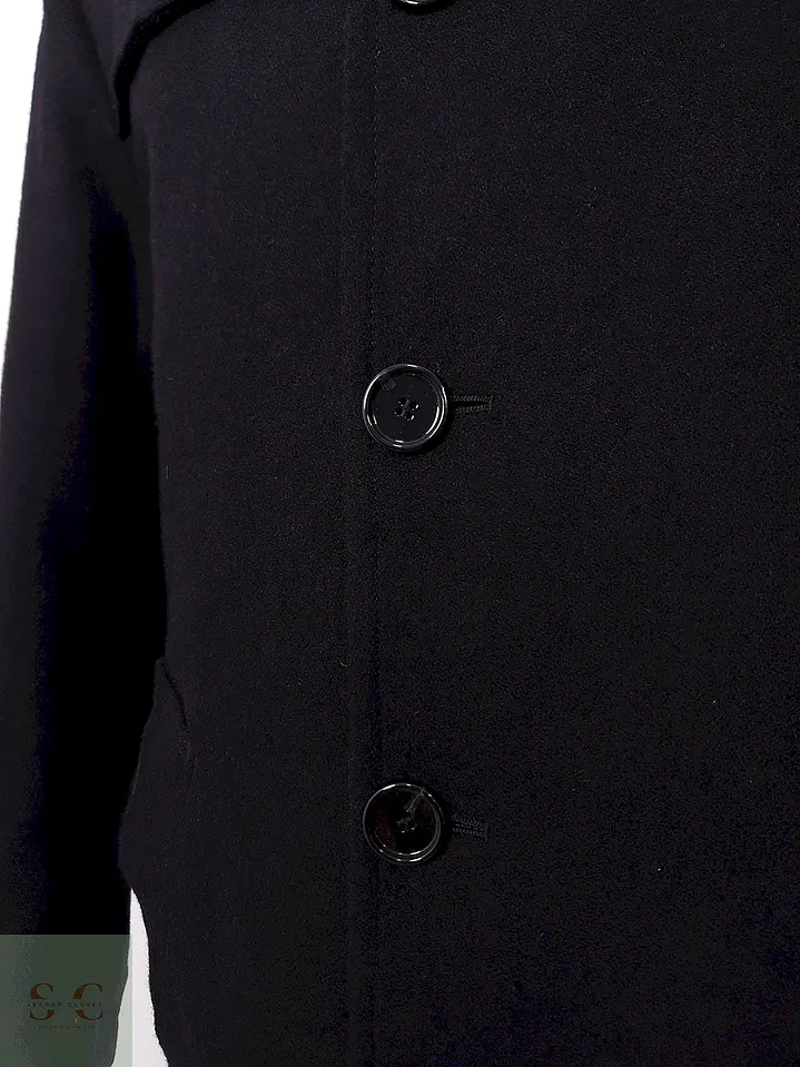 Abrigo Bugatti Clásico Negro Lana - Talla M 5