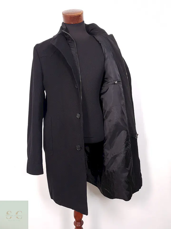 Abrigo Selection By St. Oliver Negro Lana Cashmere - Talla L 2