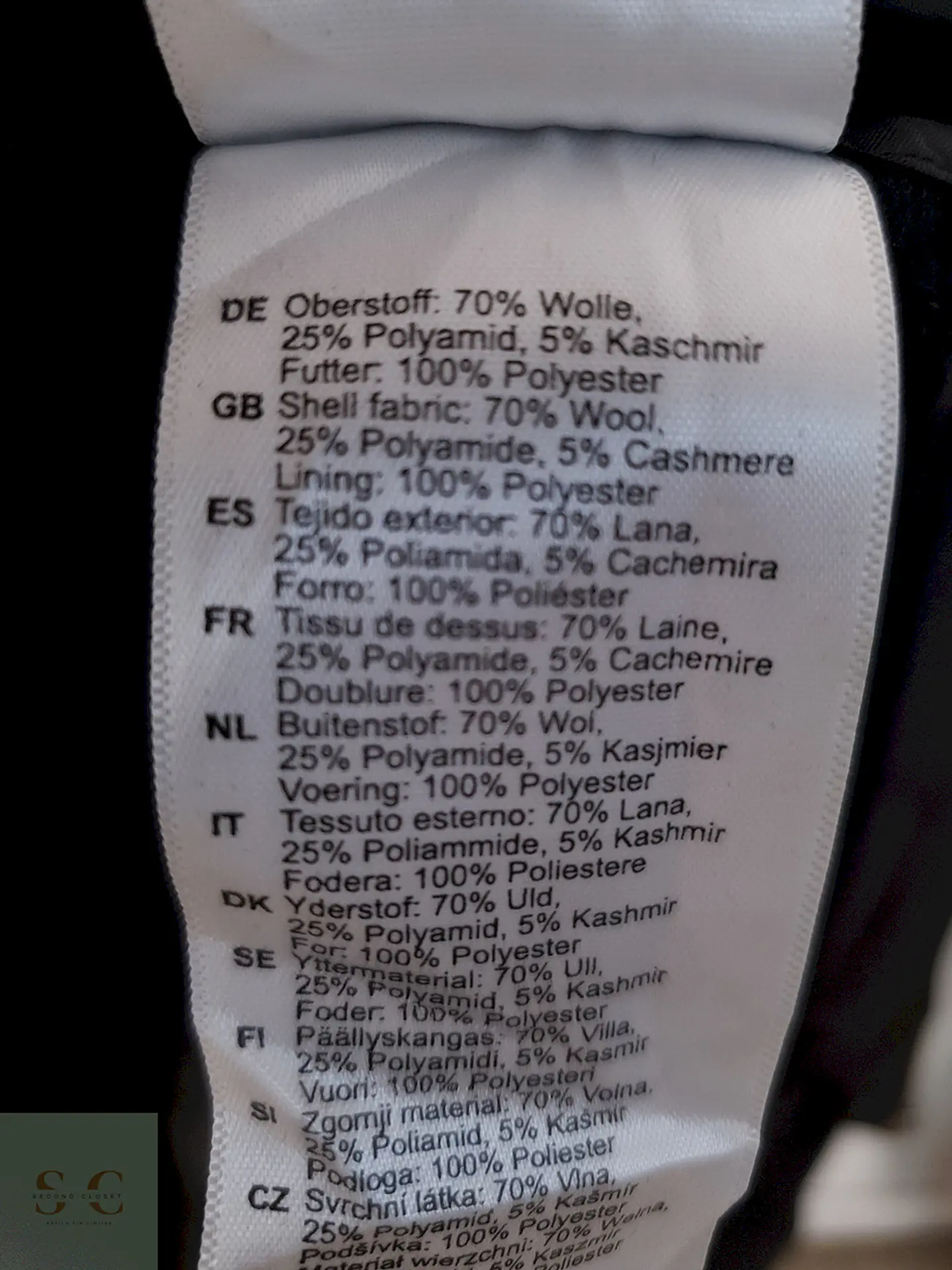 Abrigo Selection By St. Oliver Negro Lana Cashmere - Talla L 5