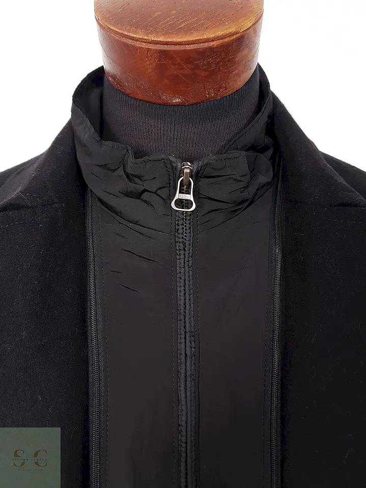 Abrigo Selection By St. Oliver Negro Lana Cashmere - Talla L 6