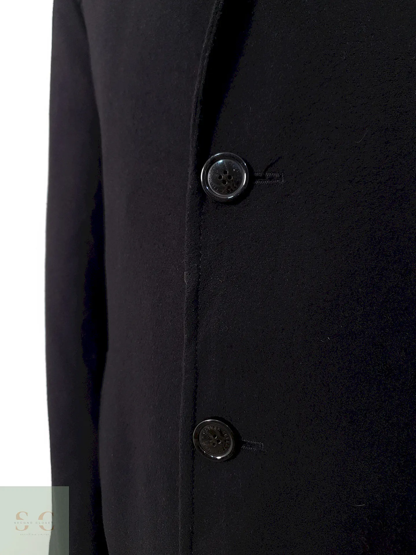 Abrigo Selection By St. Oliver Negro Lana Cashmere - Talla L 8