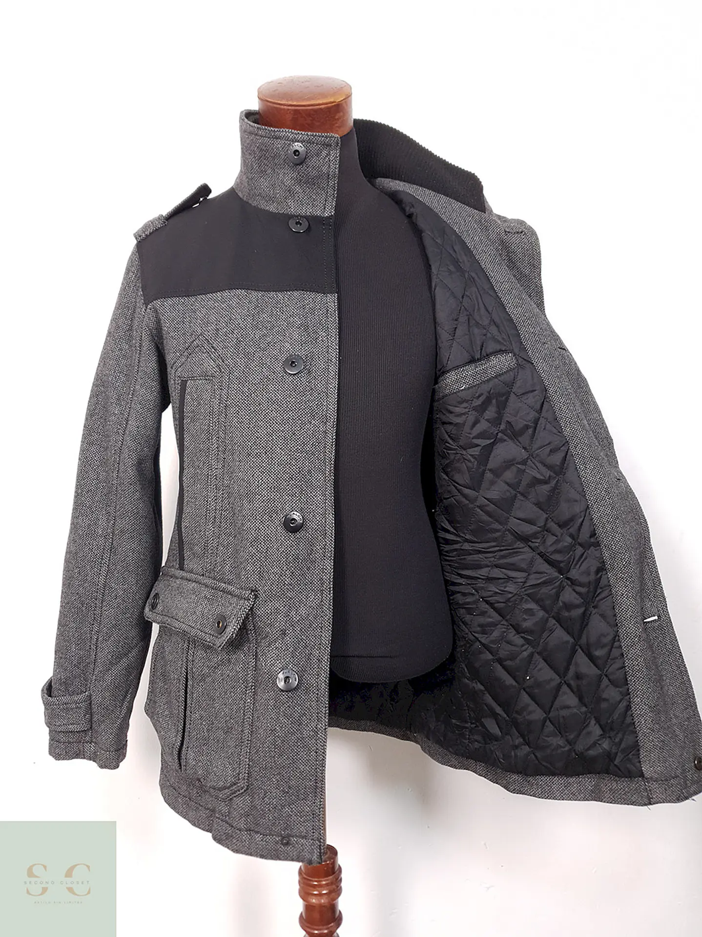 Chaquetón Angelo Litrico Utilitario Plomo Lana - Talla SM 1