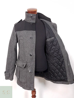 Chaquetón Hombre Angelo Litrico Plomo TALLA SM – Lana
