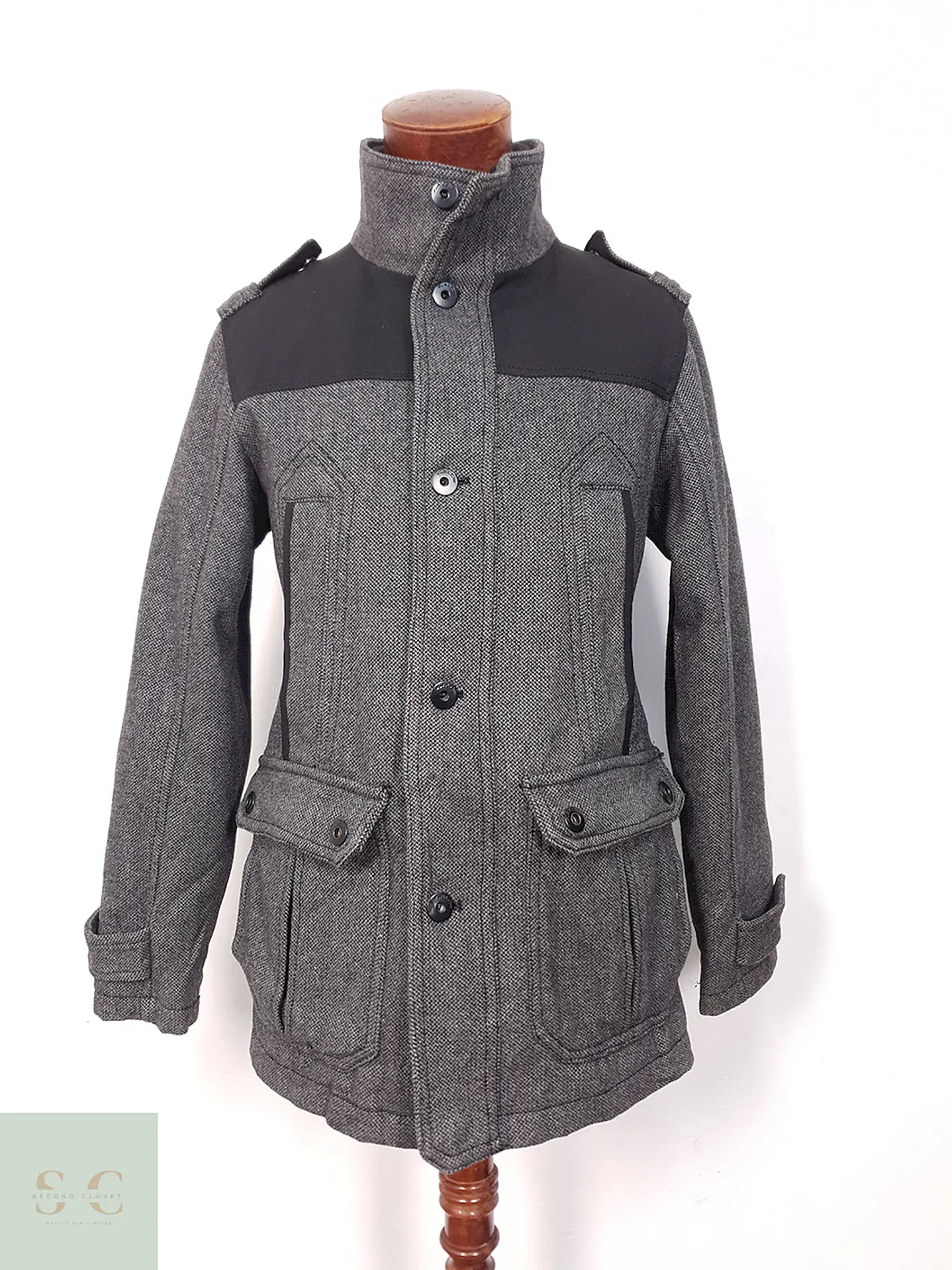 Chaquetón Angelo Litrico Utilitario Plomo Lana - Talla SM 5