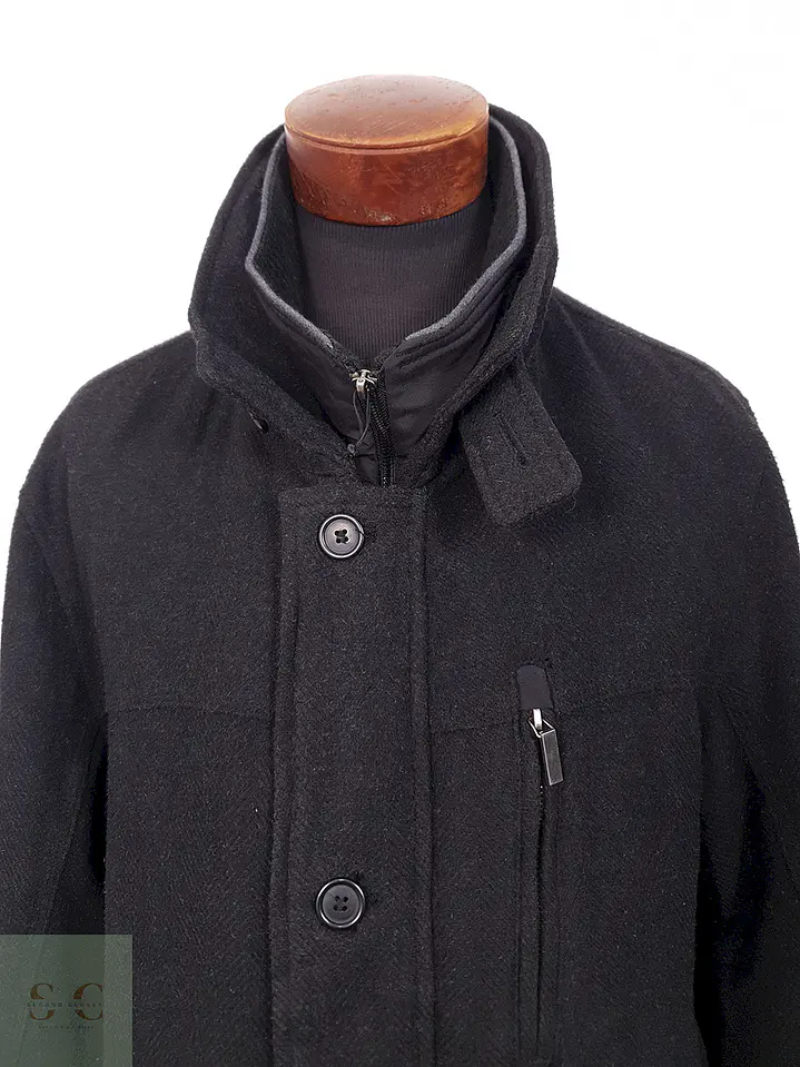 Chaquetón Vintage Plomo Oscuro Lana - Talla XL 4