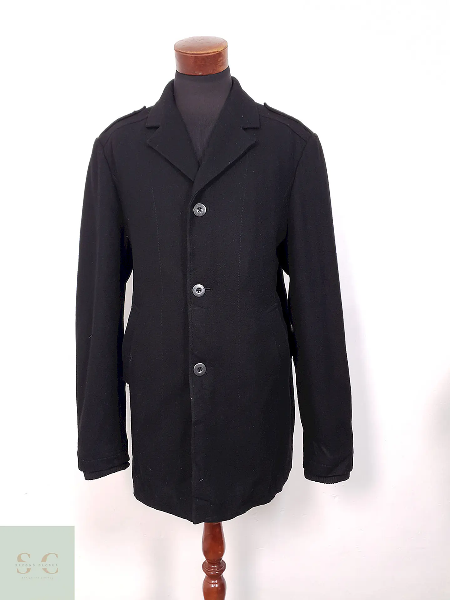 Chaquetón Jack & Jones Negro 60% Lana - Talla XL 1