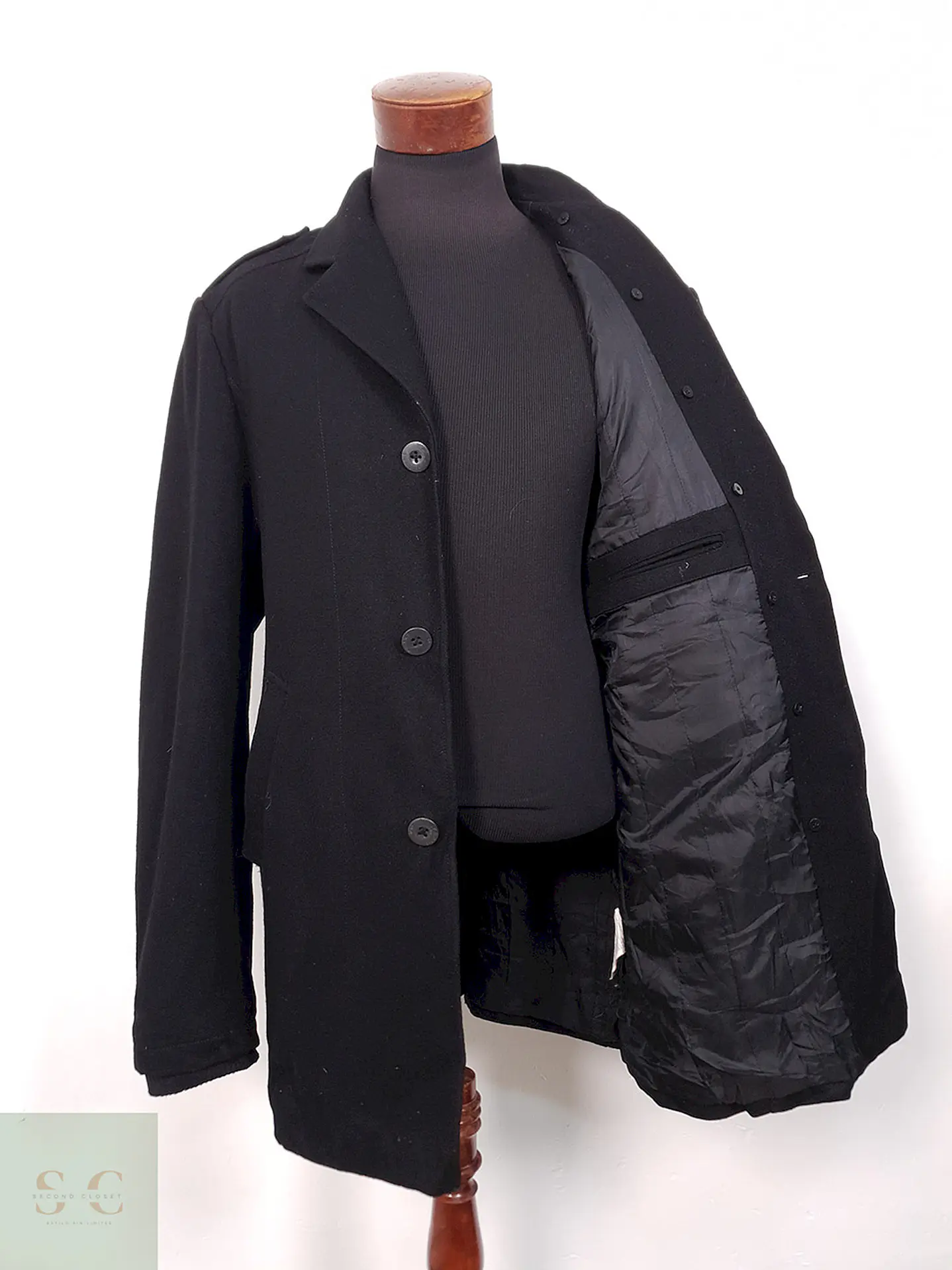 Chaquetón Jack & Jones Negro 60% Lana - Talla XL 4