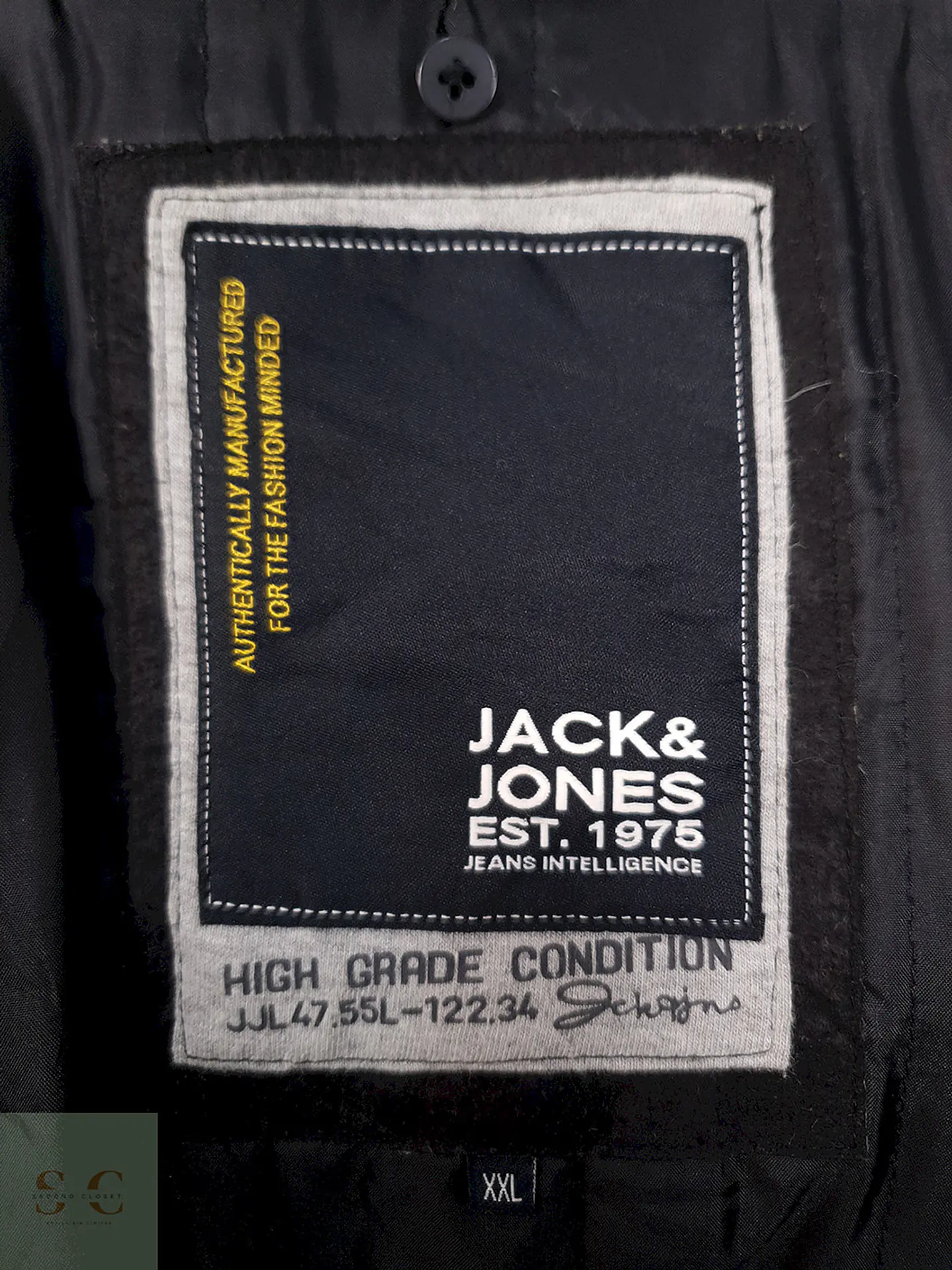 Chaquetón Jack & Jones Negro 60% Lana - Talla XL 5