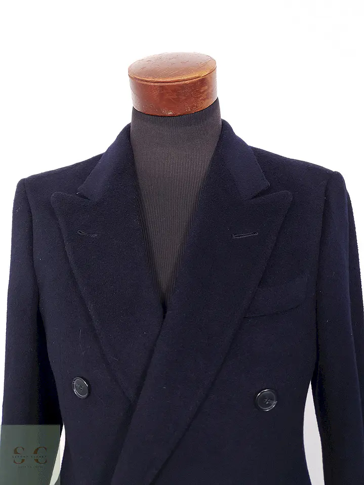 Abrigo Hugo Boss Creation Cruzado Azul Marino Lana - Talla M 3