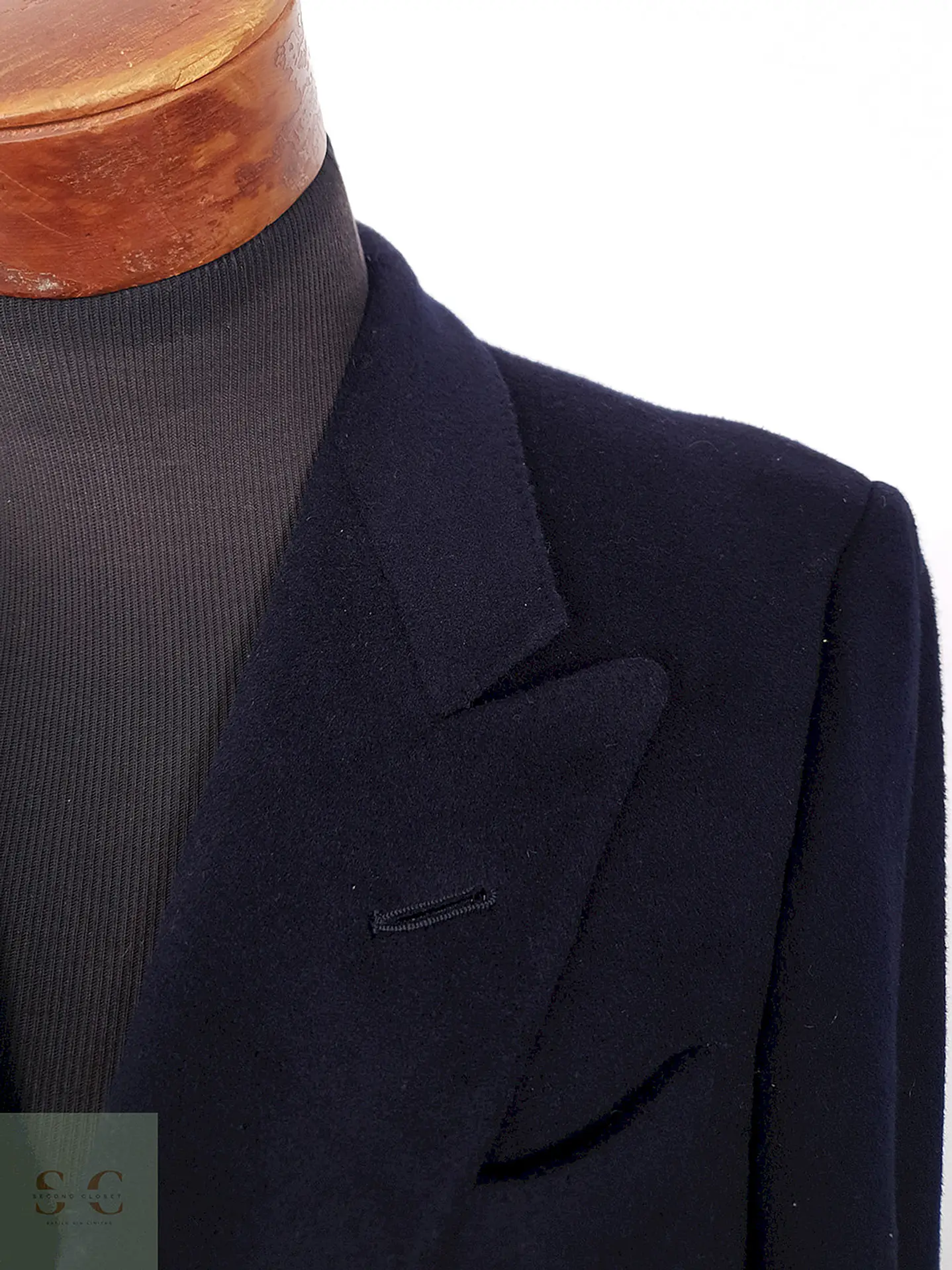 Abrigo Hugo Boss Creation Cruzado Azul Marino Lana - Talla M 5