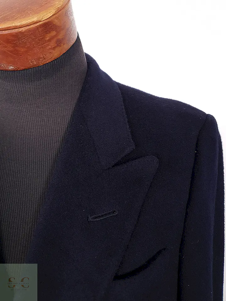 Abrigo Hugo Boss Creation Cruzado Azul Marino Lana - Talla M 5