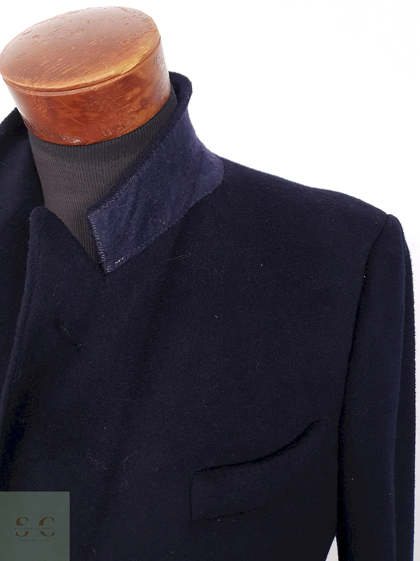 Abrigo Hugo Boss Creation Cruzado Azul Marino Lana - Talla M 7