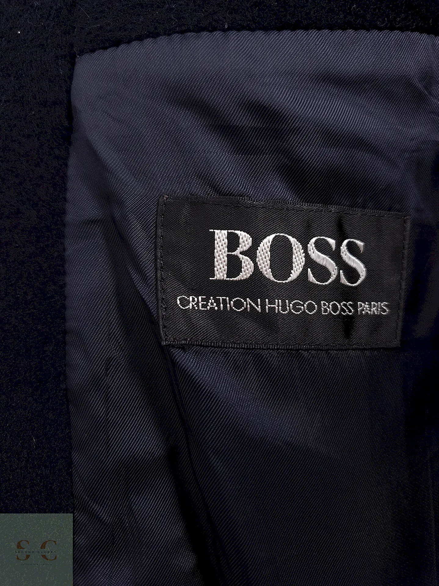 Abrigo Hugo Boss Creation Cruzado Azul Marino Lana - Talla M 11