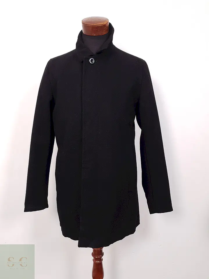 Abrigo Tiger of Sweden Clásico Negro Lana - Talla S 1