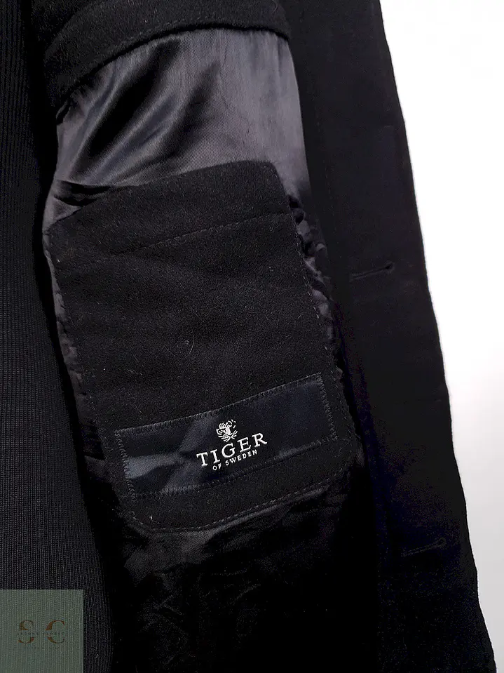 Abrigo Tiger of Sweden Clásico Negro Lana - Talla S 6