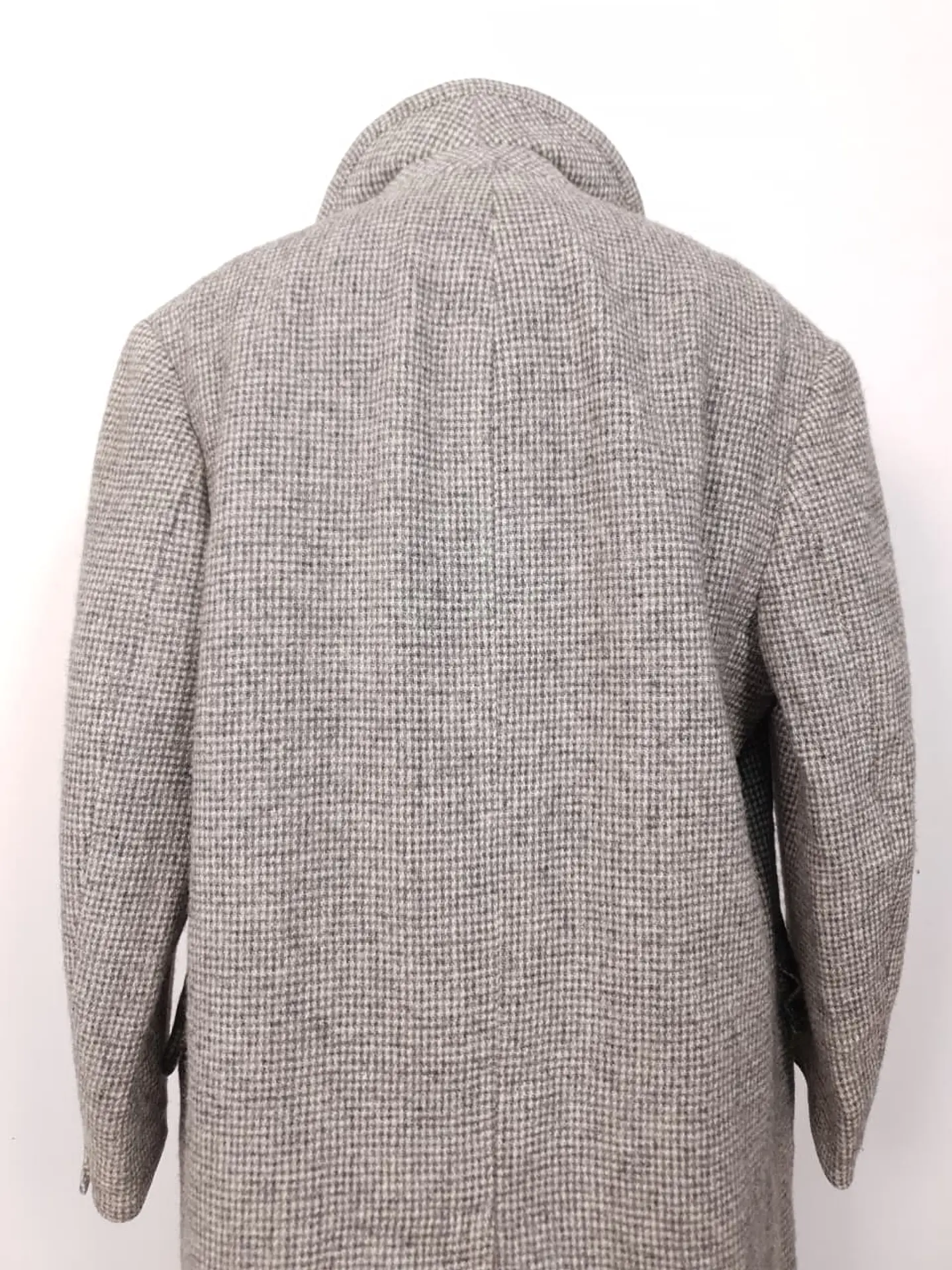 Abrigo Harris Tweed Vintage Largo 100% Lana Escocesa - Talla XL 11