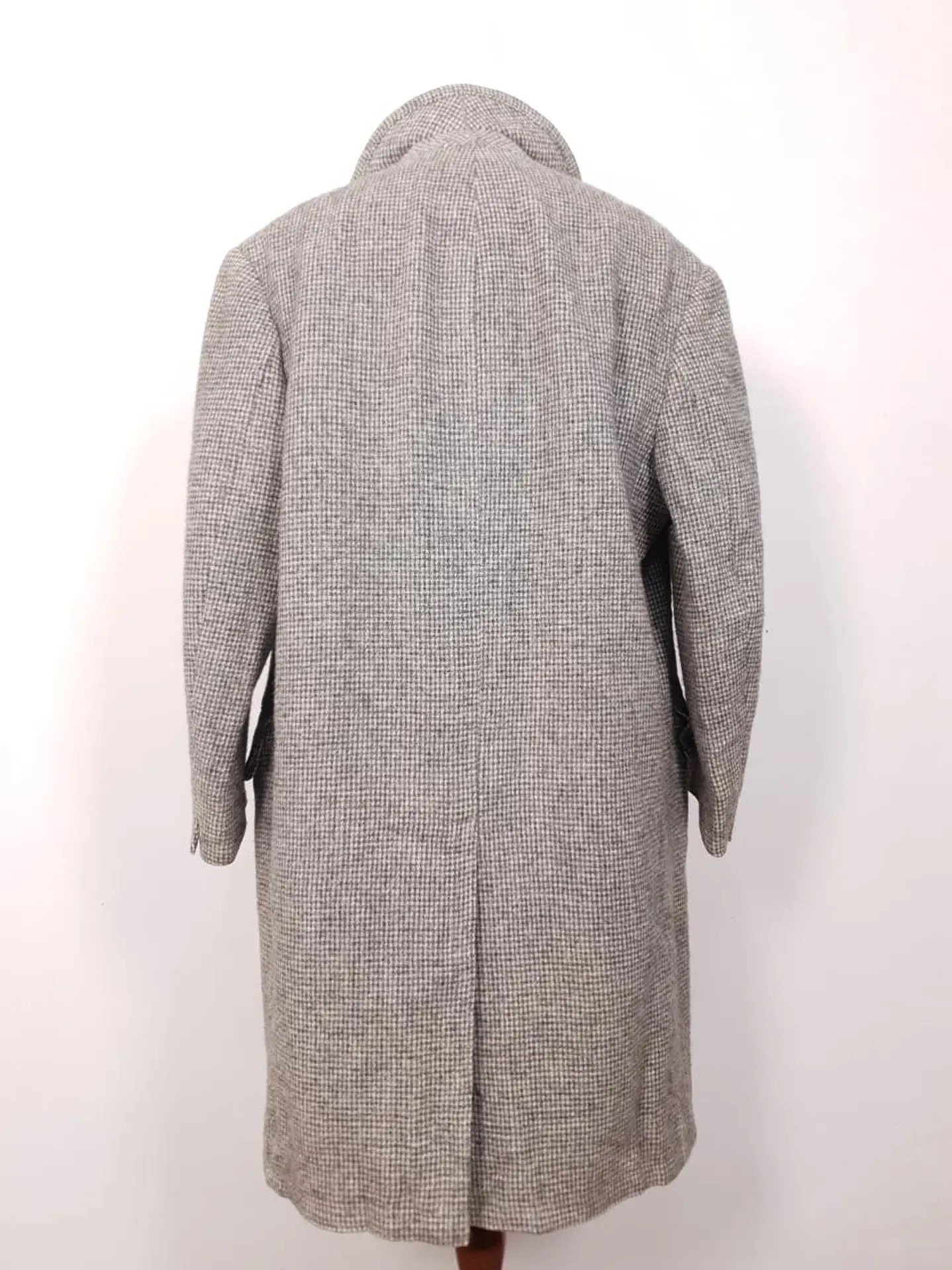 Abrigo Harris Tweed Vintage Largo 100% Lana Escocesa - Talla XL 9