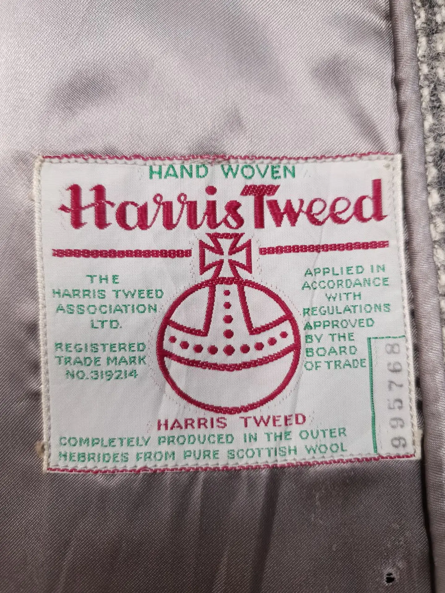 Abrigo Harris Tweed Vintage Largo 100% Lana Escocesa - Talla XL 16