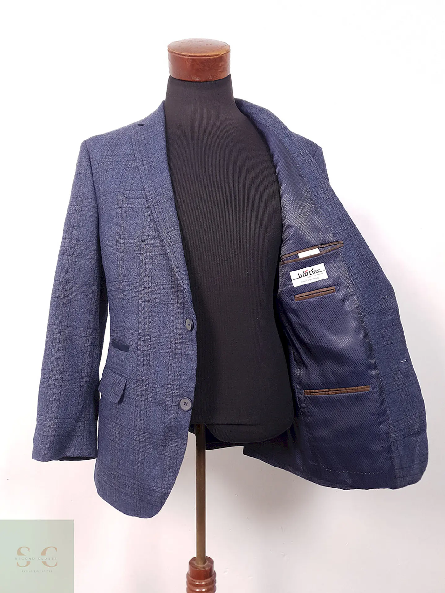 Blazer Bottier Azul Viscosa y Poliester - Talla M 3