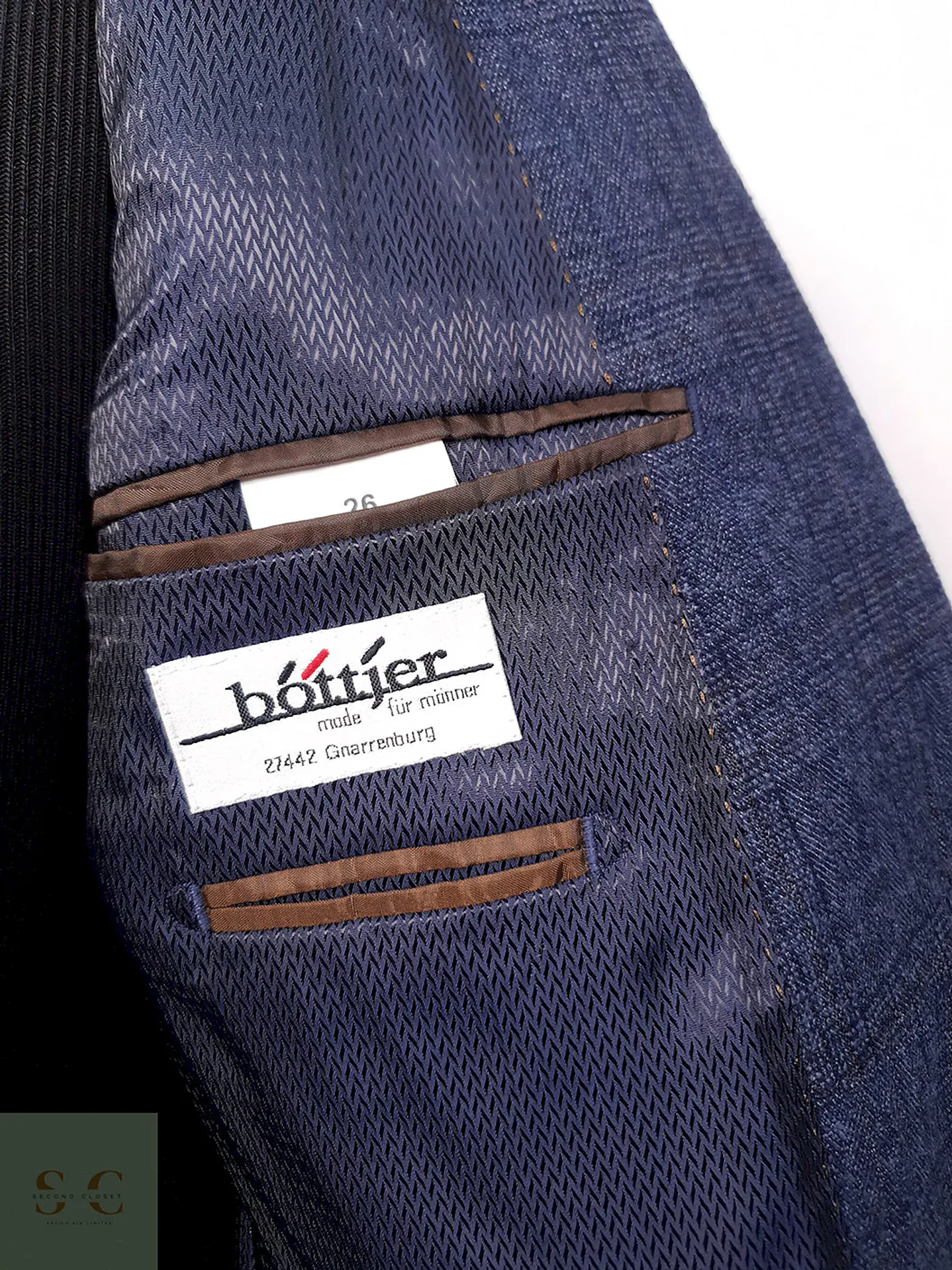 Blazer Bottier Azul Viscosa y Poliester - Talla M 6