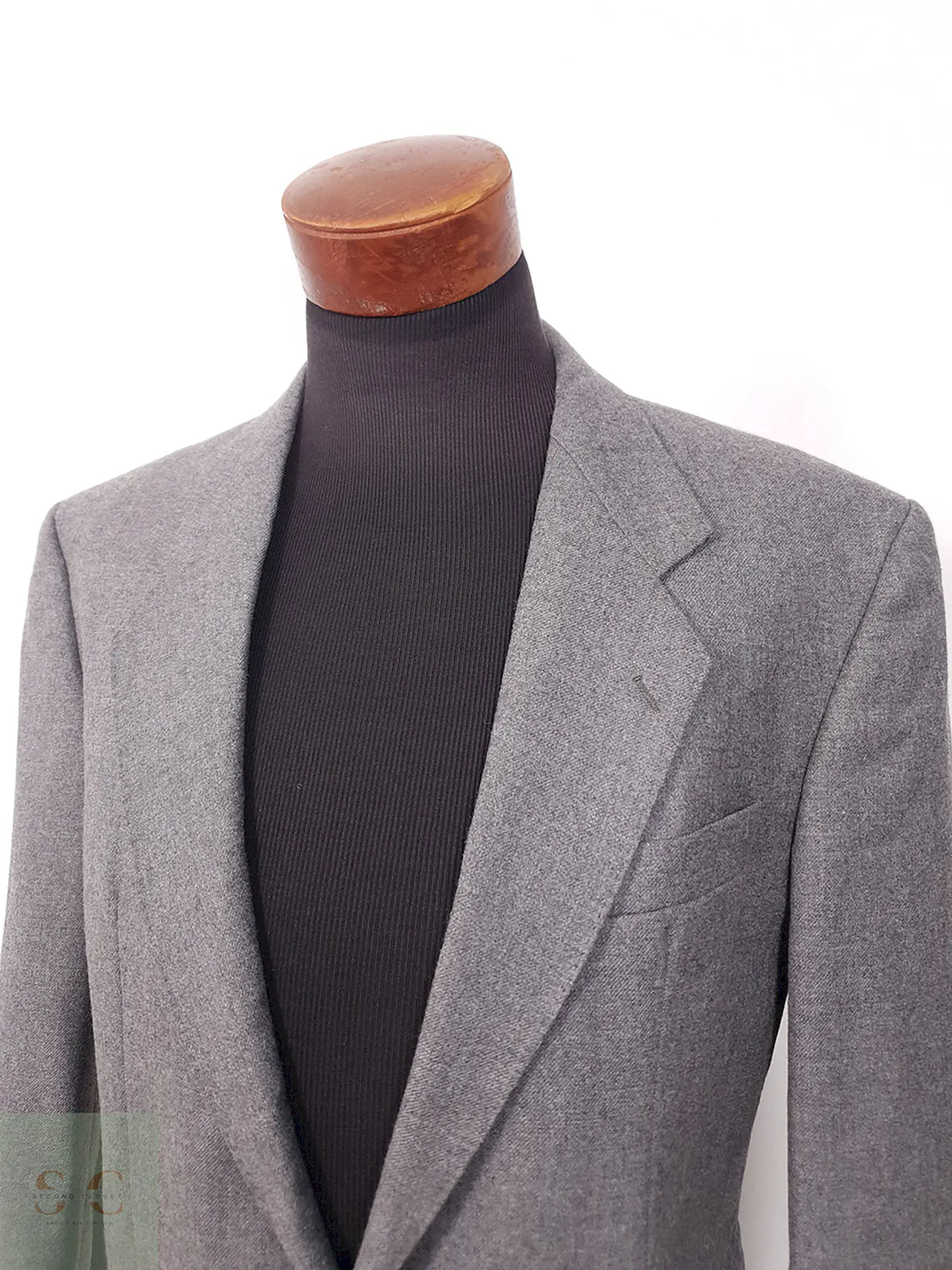 Blazer Vintage Plomo Cashmere y Lana Virgen - Talla L 2