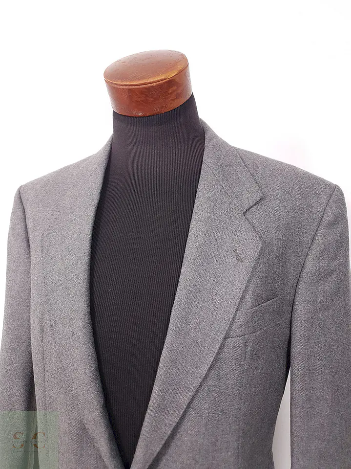 Blazer Vintage Plomo Cashmere y Lana Virgen - Talla L 2