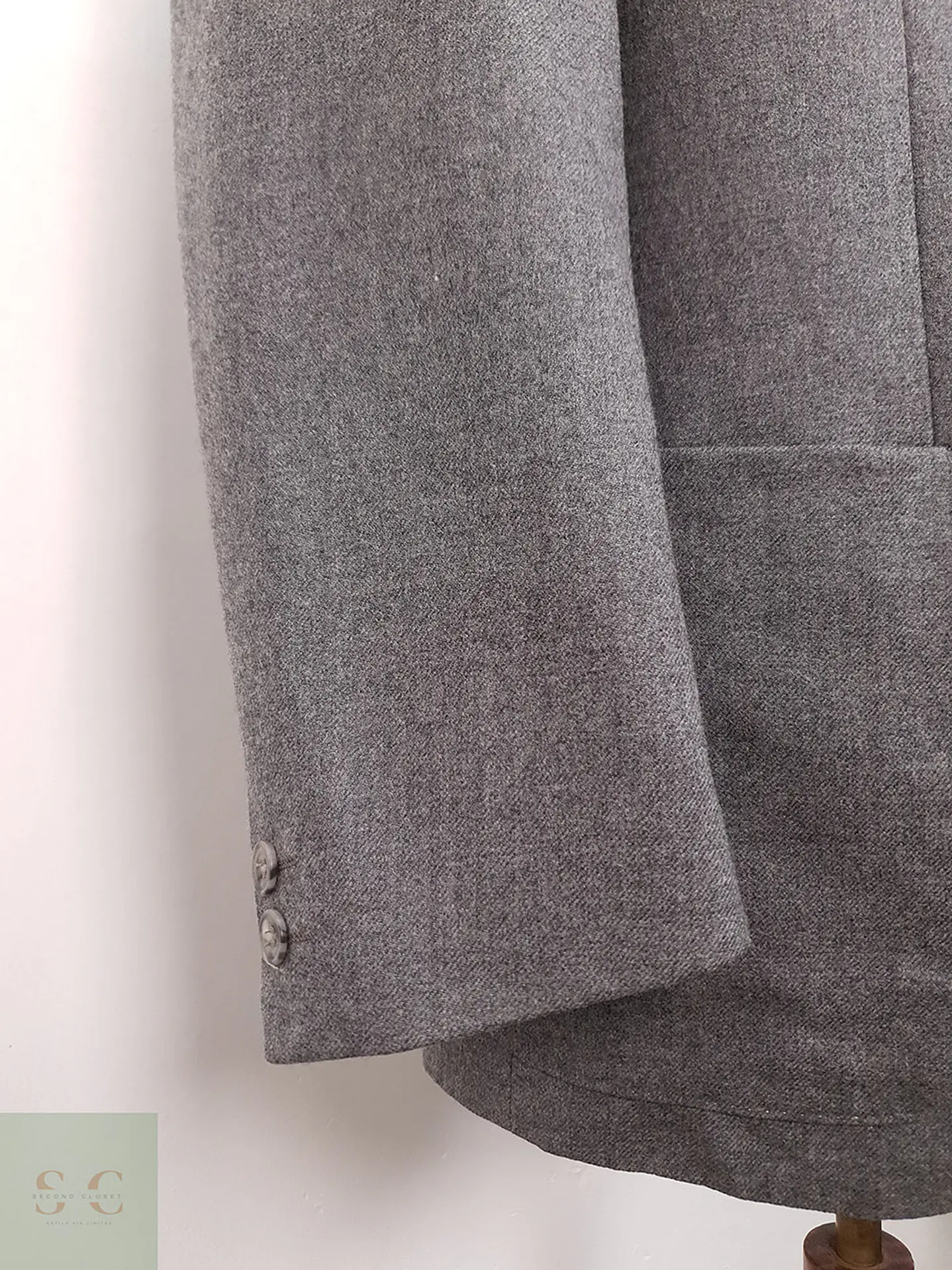 Blazer Vintage Plomo Cashmere y Lana Virgen - Talla L 4