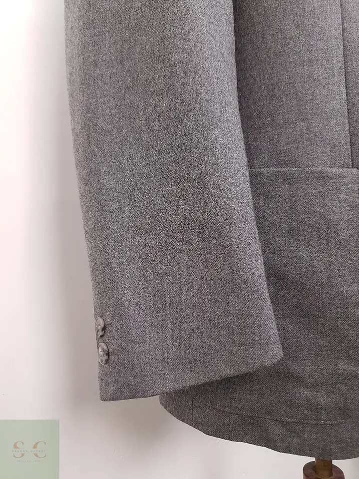 Blazer Vintage Plomo Cashmere y Lana Virgen - Talla L 4