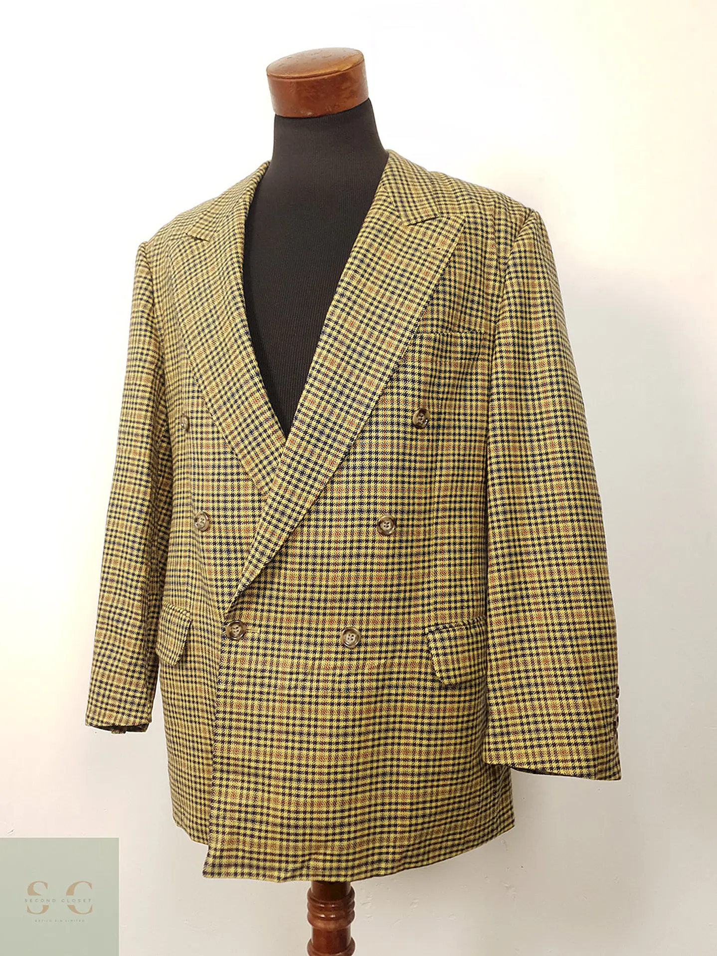 Blazer Scheurer Fratelli Di Delfino Mostaza Lana Virgen - Talla XL 4