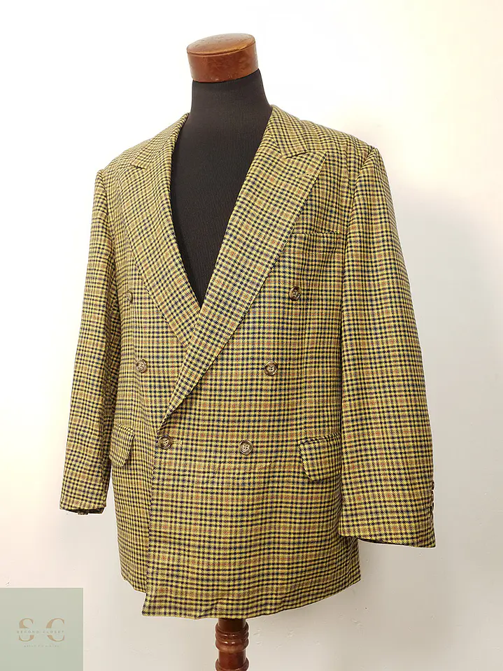 Blazer Scheurer Fratelli Di Delfino Mostaza Lana Virgen - Talla XL 4