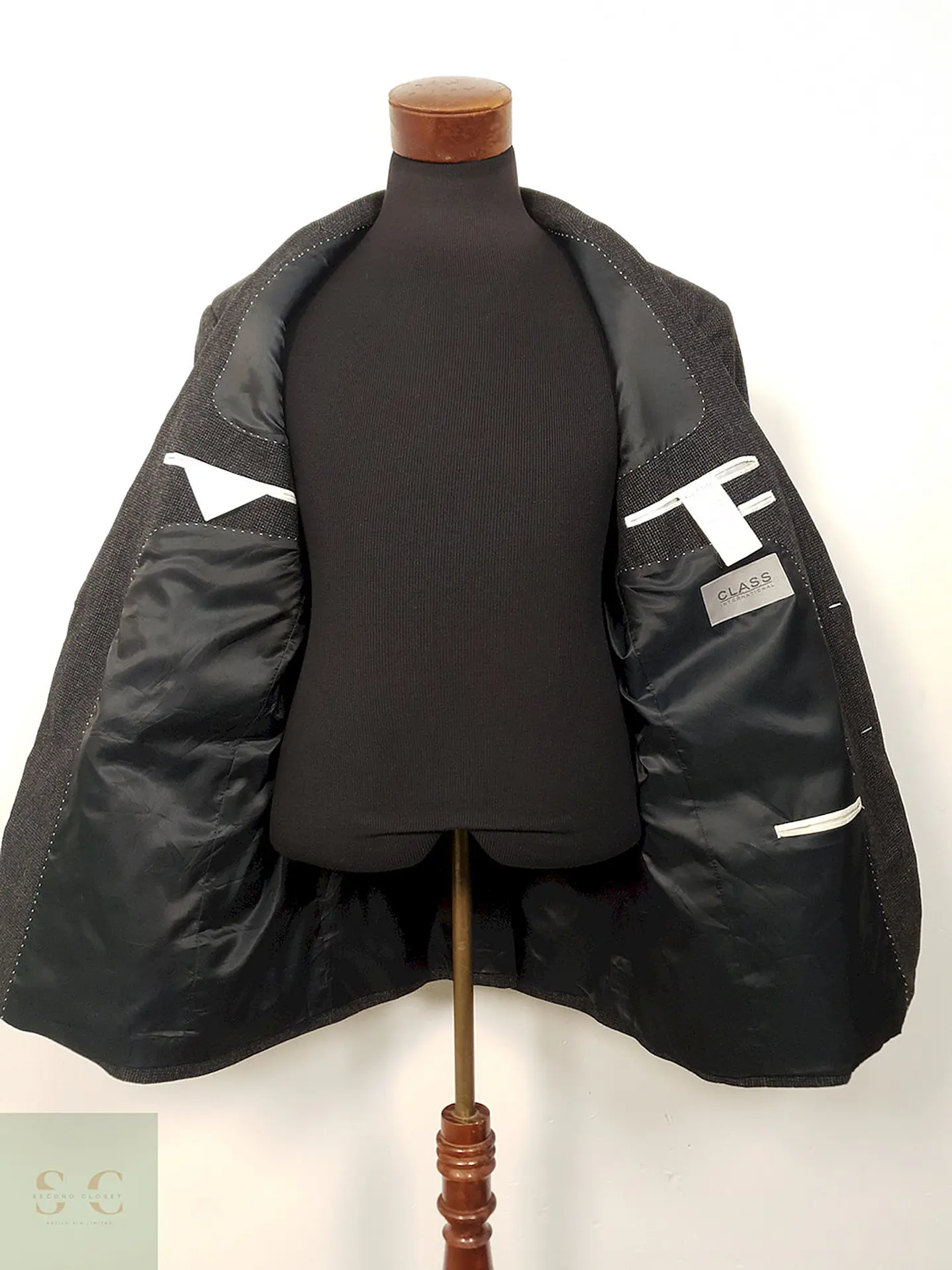 Blazer Class International Plomo Mezcla Lana - Talla XXL 2