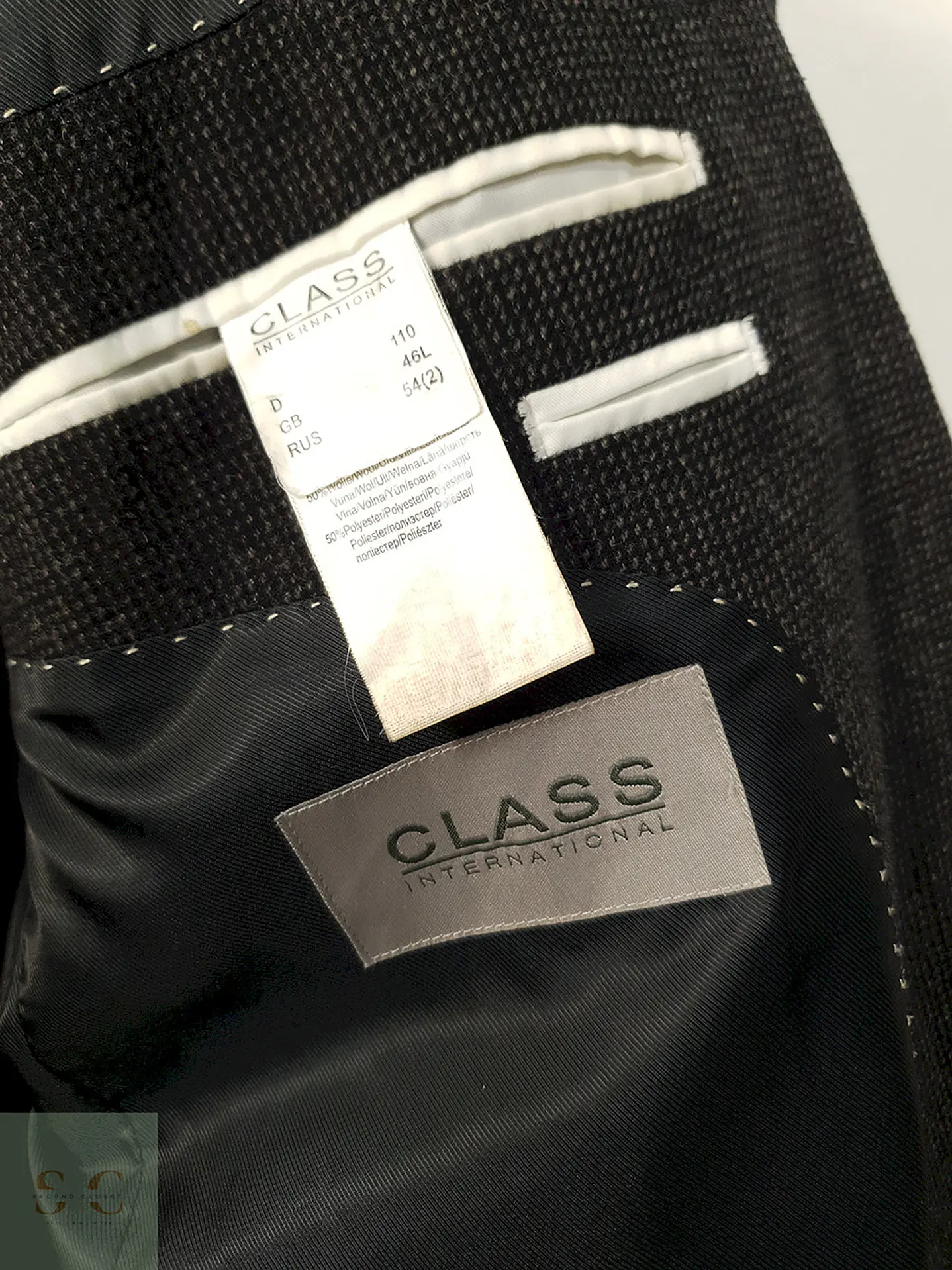 Blazer Class International Plomo Mezcla Lana - Talla XXL 6