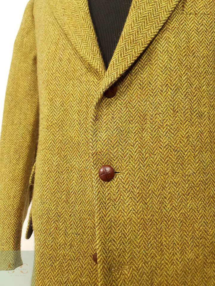 Blazer Sor Alexanders of Scotland Tweed Dorado Lana Virgen - Talla L 3