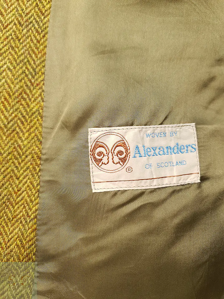 Blazer Sor Alexanders of Scotland Tweed Dorado Lana Virgen - Talla L 4