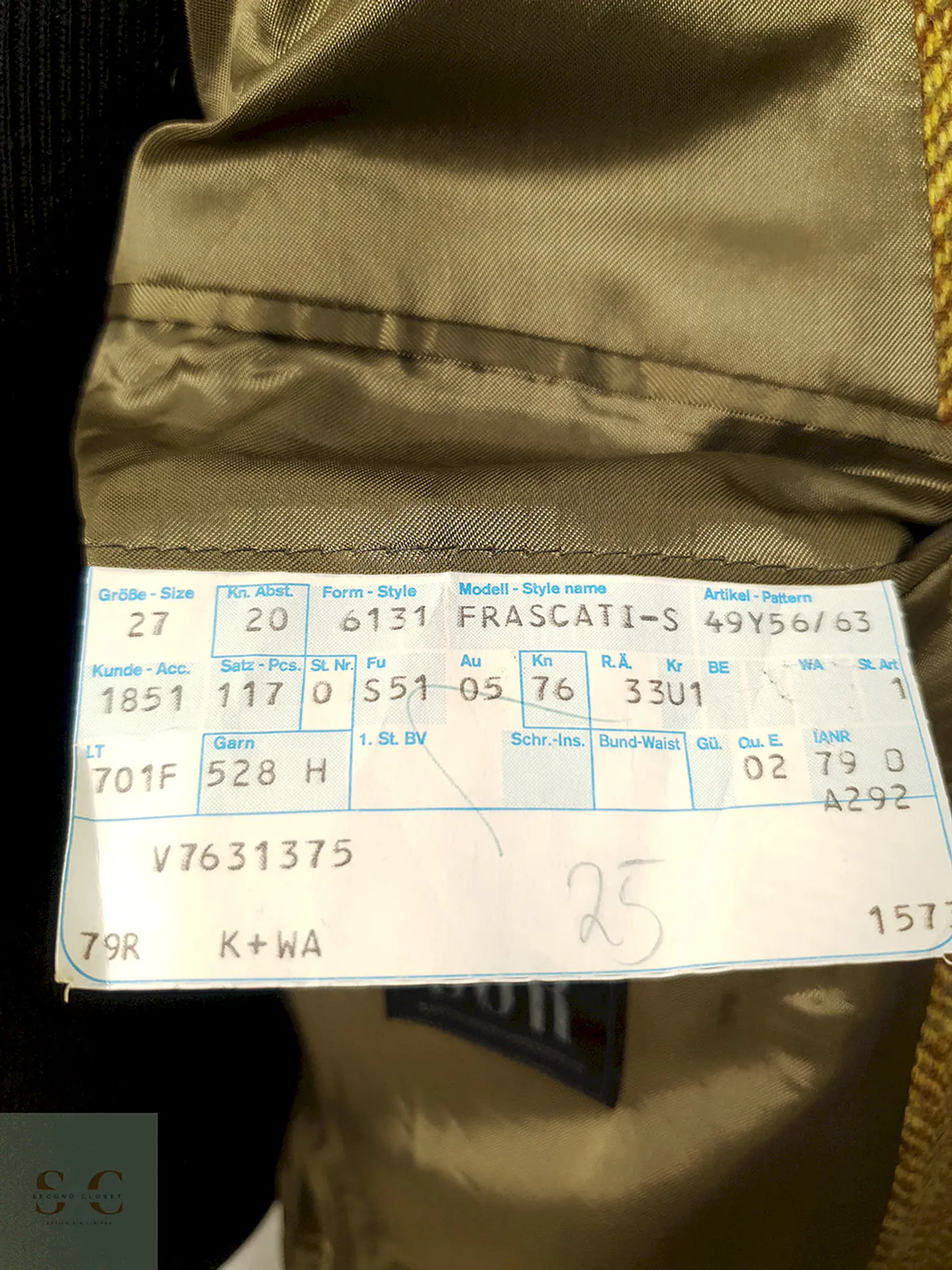 Blazer Sor Alexanders of Scotland Tweed Dorado Lana Virgen - Talla L 5