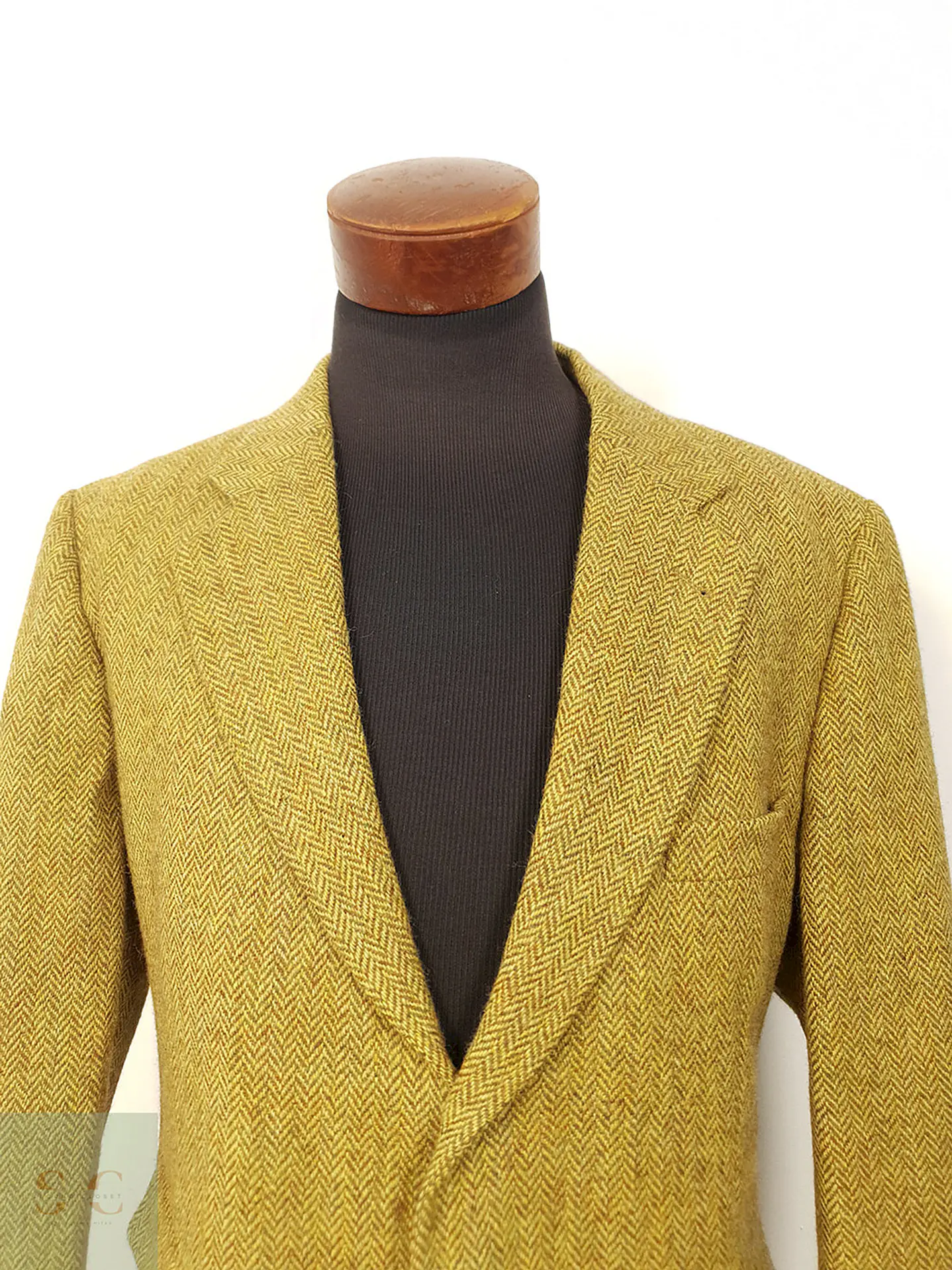 Blazer Sor Alexanders of Scotland Tweed Dorado Lana Virgen - Talla L 8