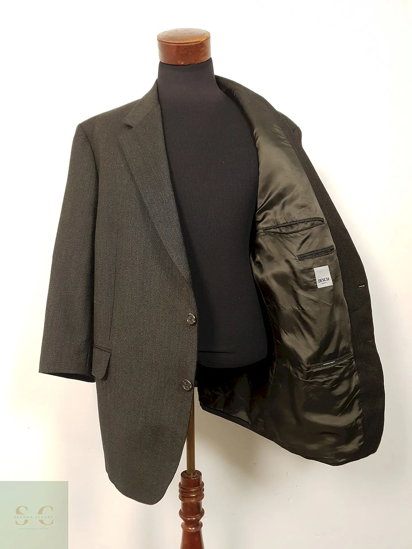 Blazer Desch Verde Lana Virgen - Talla XXL 4