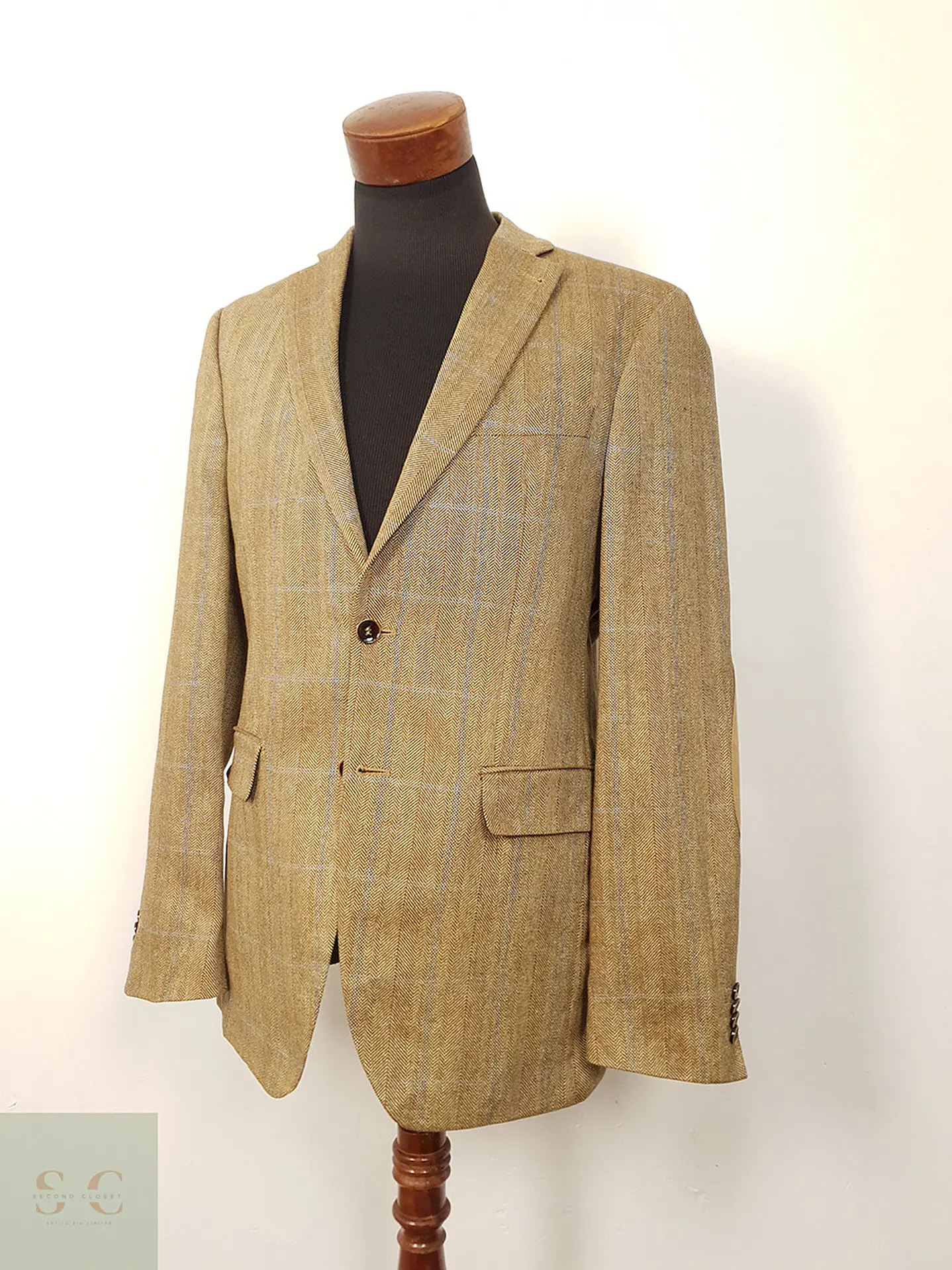 Blazer Barutti Cafe Claro 100% Seda con Coderas - Talla M 2