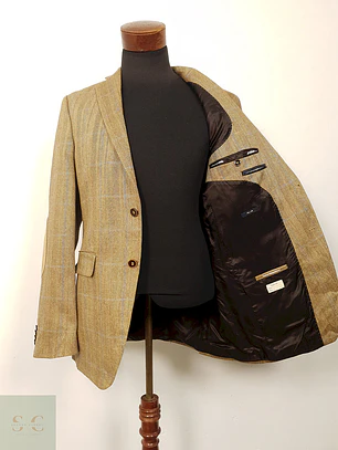 Blazer Barutti Cafe Claro 100% Seda con Coderas - Talla M
