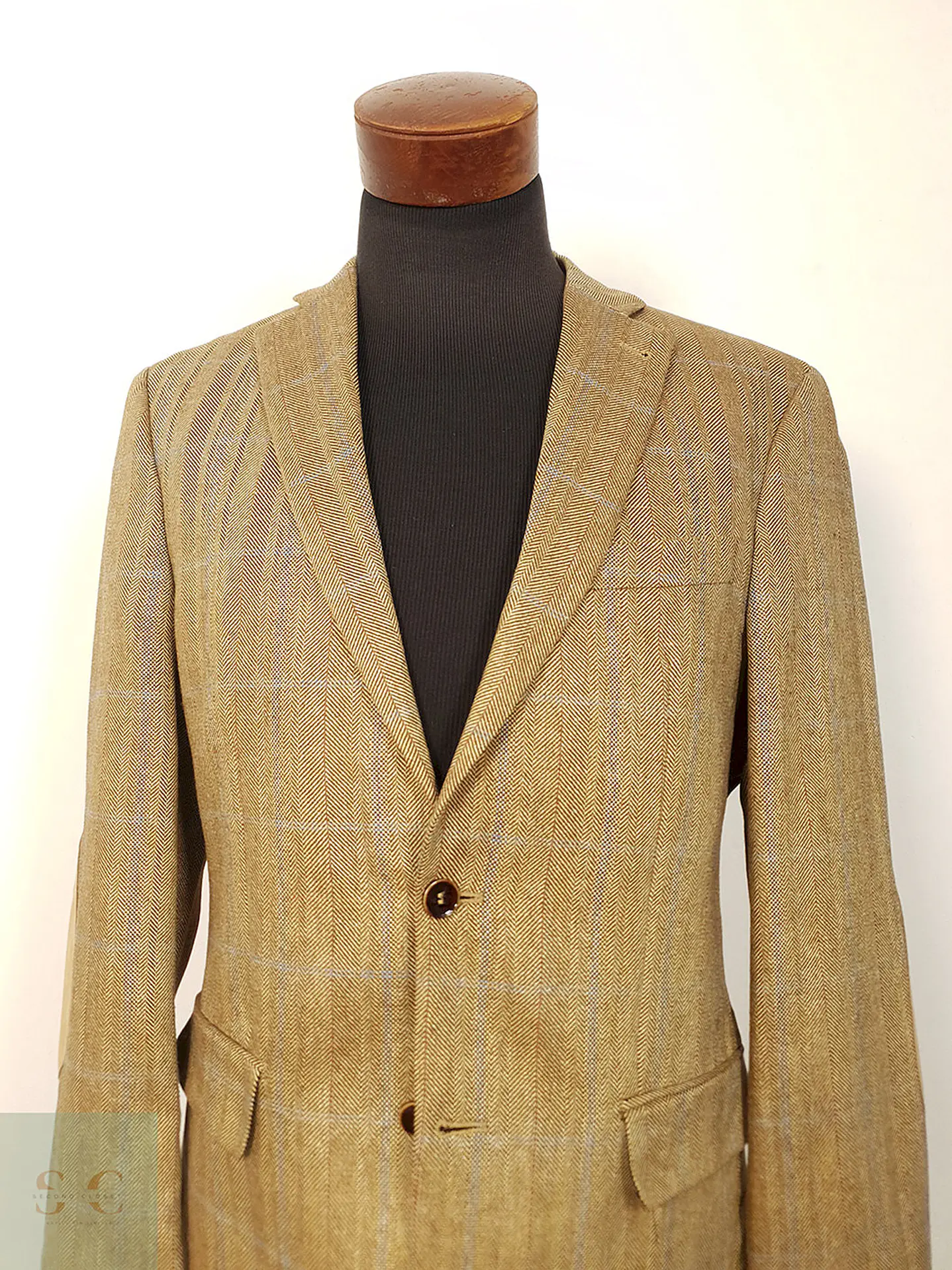 Blazer Barutti Cafe Claro 100% Seda con Coderas - Talla M 3