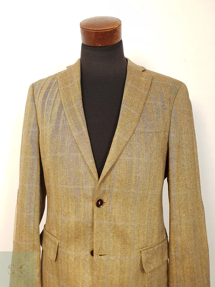 Blazer Barutti Cafe Claro 100% Seda con Coderas - Talla M 3